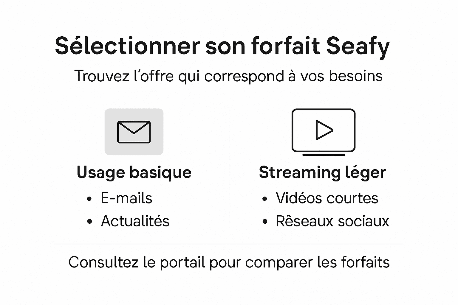 Infographie : comment bien choisir son forfait Wi-Fi maritime avec Seafy
