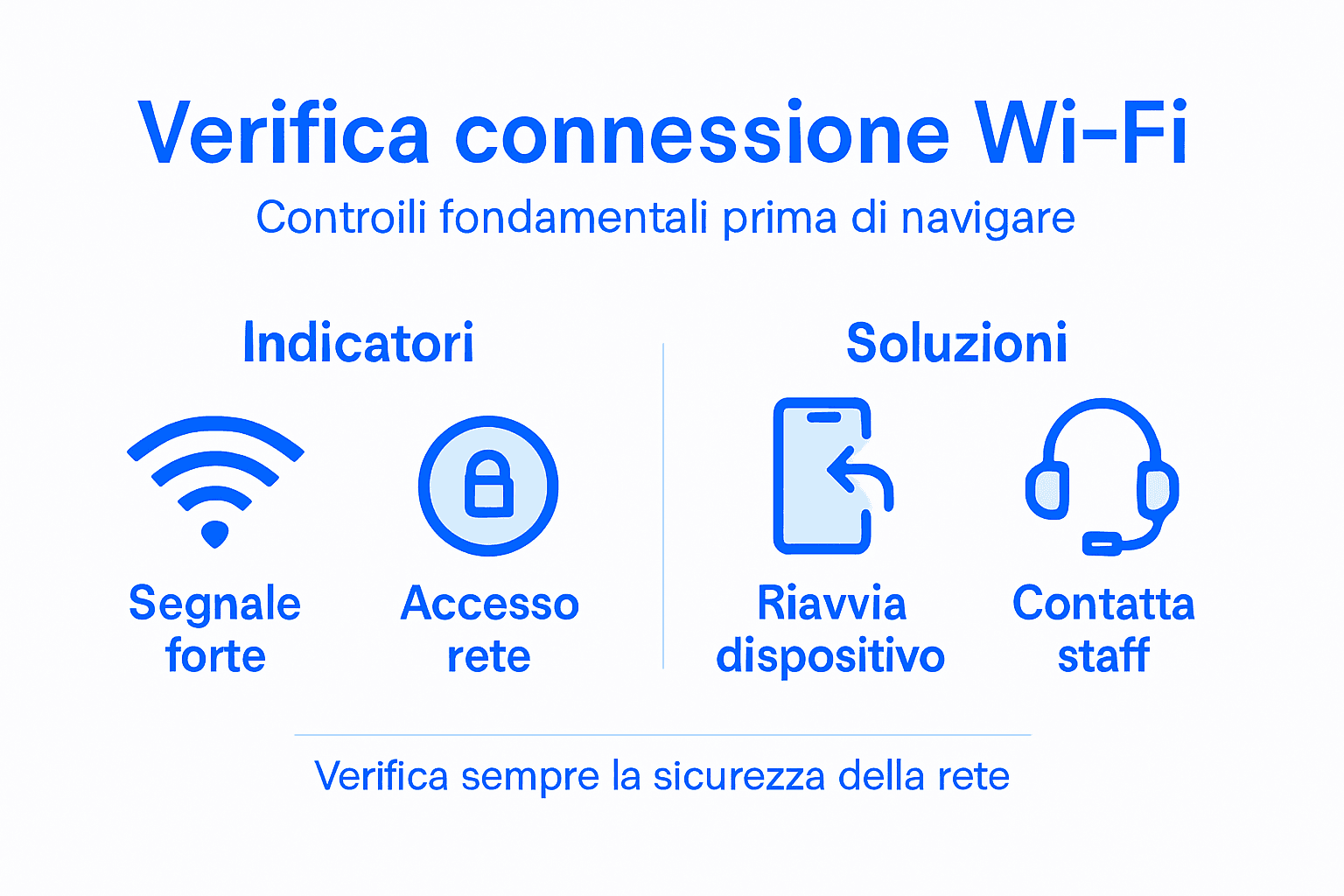 Guida visuale per controllare la connessione Wi-Fi a bordo del traghetto