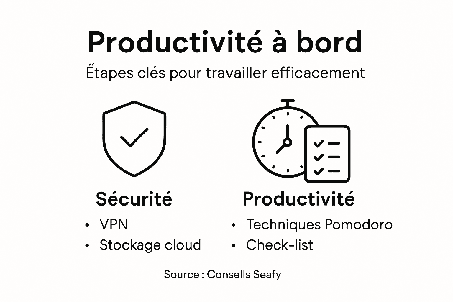 Visuel clé sur l’efficacité et la sécurité à bord