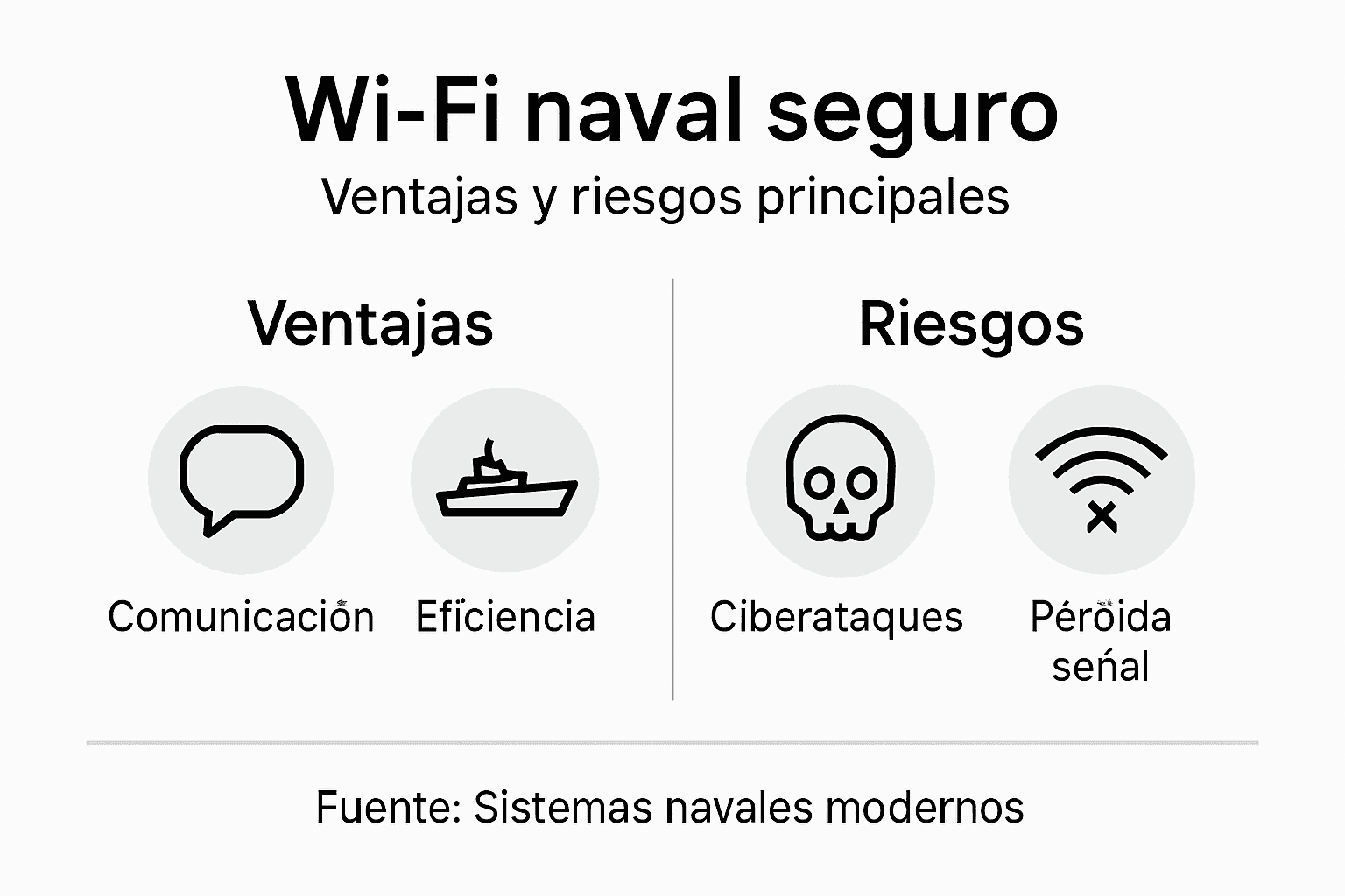 Infografía: beneficios y precauciones del uso de Wi-Fi a bordo de embarcaciones
