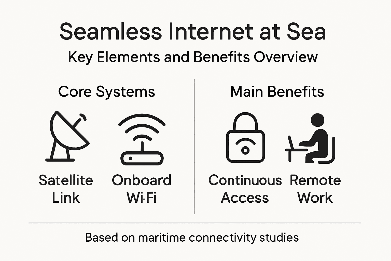 Infographic on core systems and main benefits