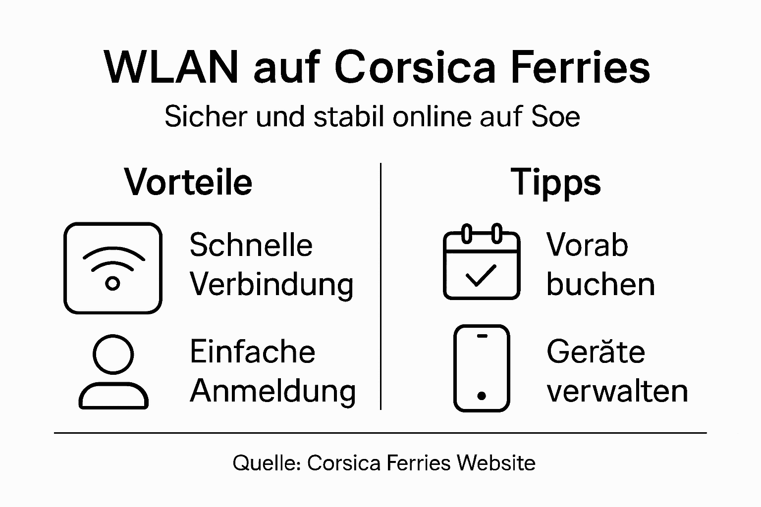Infografik: So nutzen Sie WLAN an Bord – Tipps für Ihre Fährüberfahrt