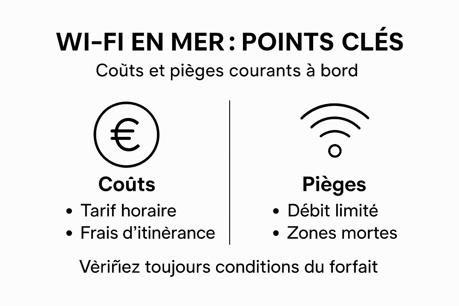 Infographie : les vrais coûts du Wi-Fi en mer et les pièges à éviter