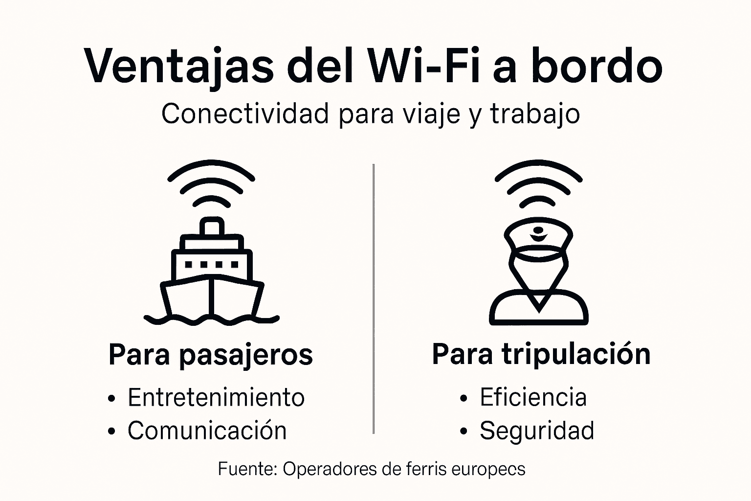 Infografía: Descubre los beneficios de contar con Wi-Fi a bordo de un ferry