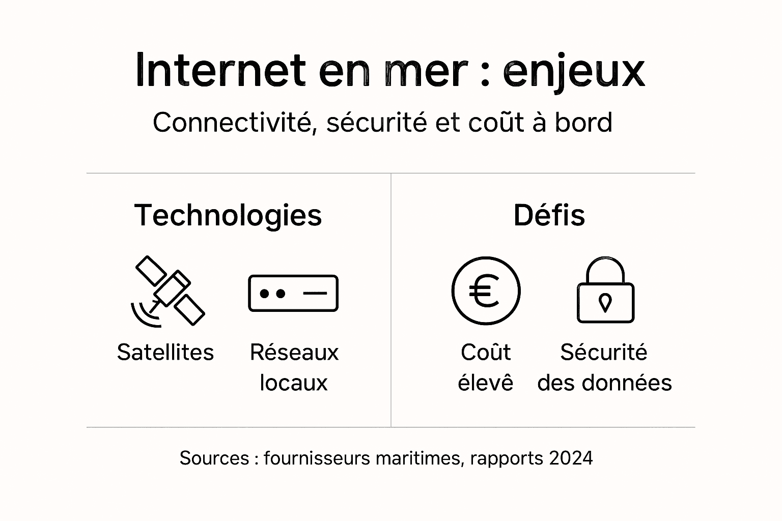 Infographie : l’Internet maritime, entre défis et applications concrètes