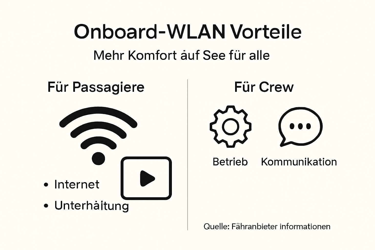 Infografik: Die wichtigsten Vorteile von WLAN an Bord von Fähren