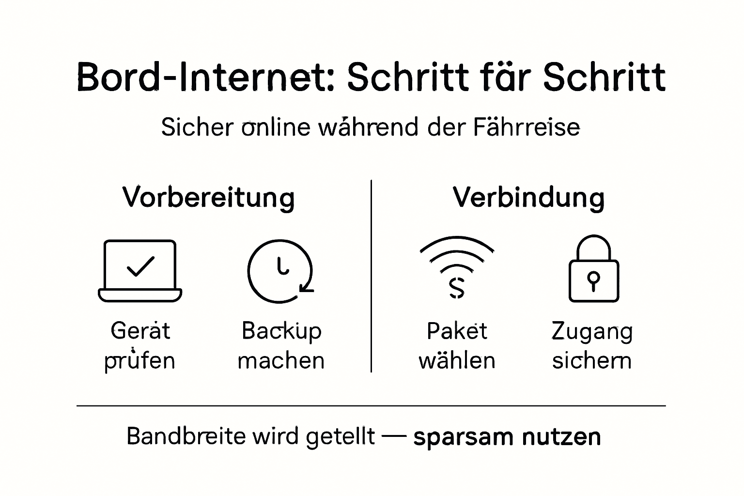 Infografik: So nutzen Sie WLAN an Bord – Schritt-für-Schritt-Anleitung und praktische Tipps