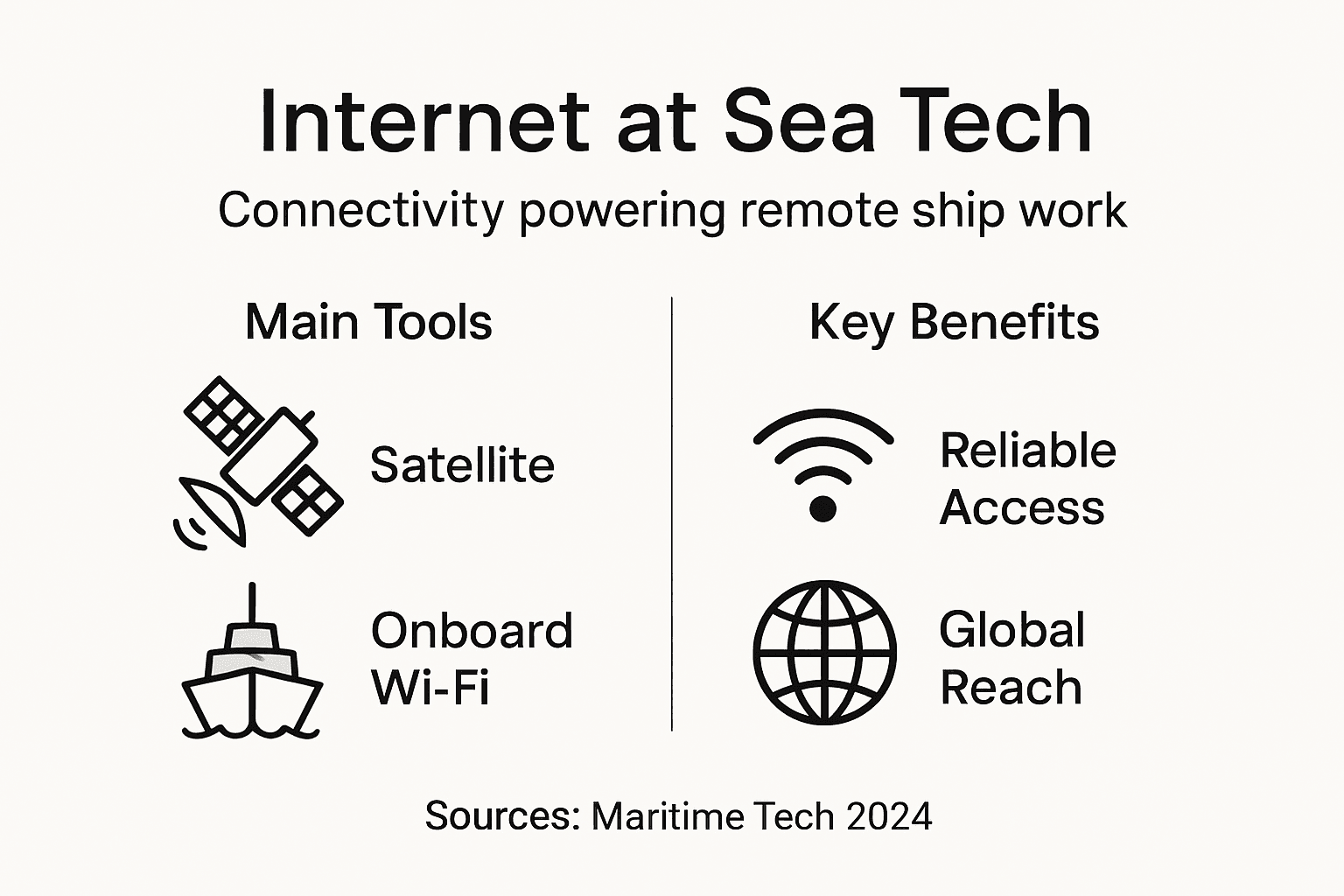 Infographic showing main shipside connectivity tools