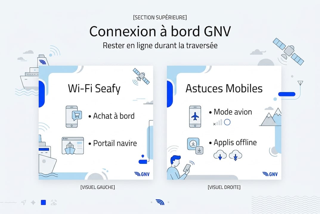 Découvrez en image tout ce qu’il faut savoir sur la connexion internet à bord des ferries GNV.