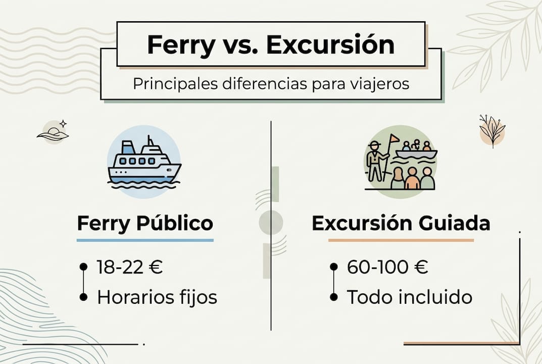 Guía visual para viajar en ferry y descubrir Asinara