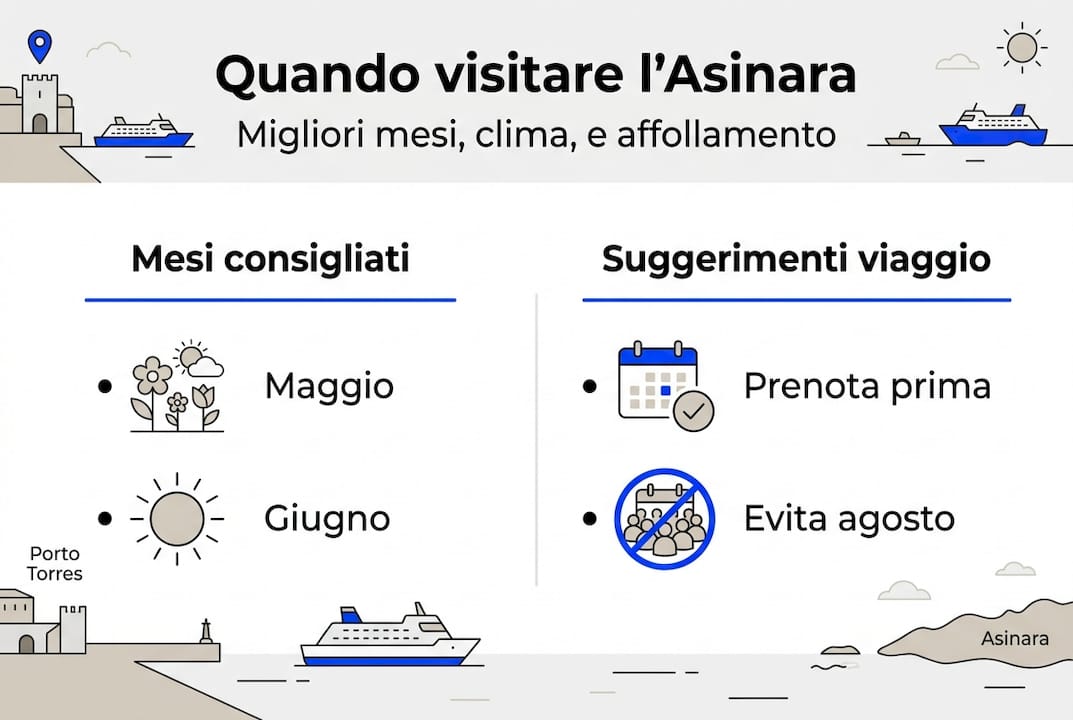 Guida illustrata ai periodi migliori per visitare l’Asinara e consigli utili per organizzare il viaggio