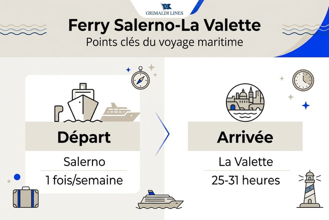 L’essentiel à savoir sur la traversée en ferry Salerne – La Valette : points clés à retenir