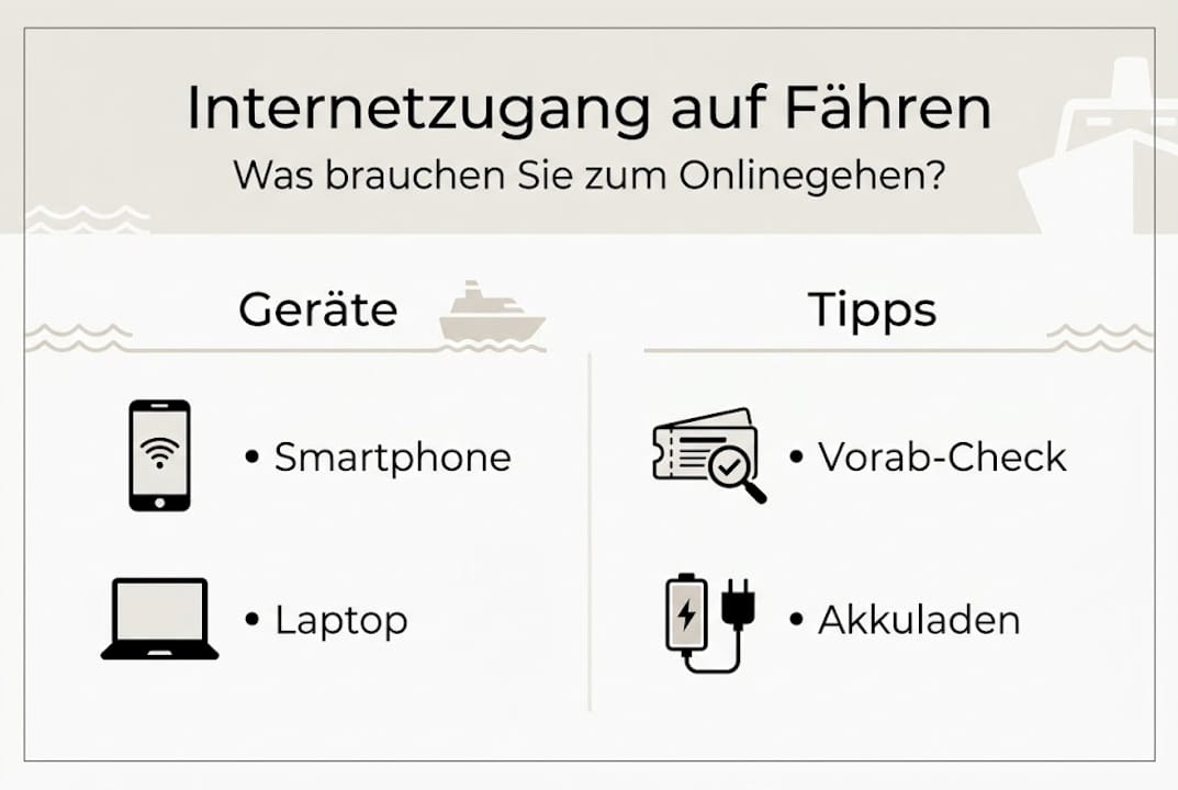 Infografik: Was braucht es für stabiles Internet auf Fähren?