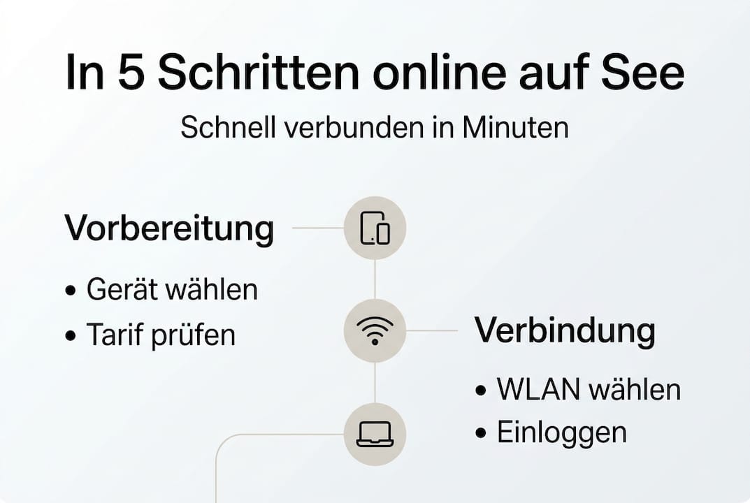 Schritt-für-Schritt-Anleitung: So aktivieren Sie das Internet an Bord – übersichtlich als Infografik dargestellt