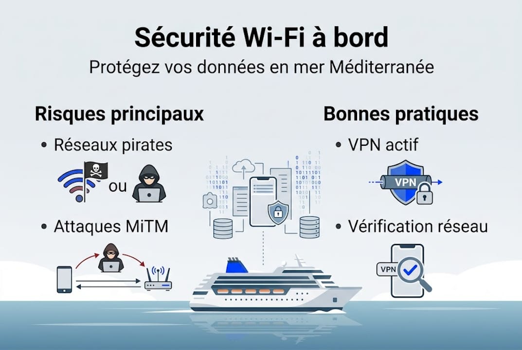 Infographie : comment sécuriser votre connexion Wi-Fi à bord d’un ferry