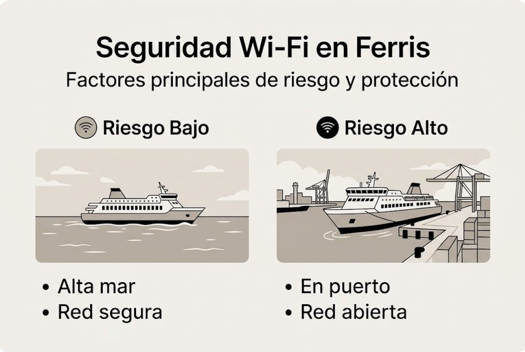 Infografía: aspectos clave para garantizar la seguridad de la red Wi-Fi a bordo de los ferris