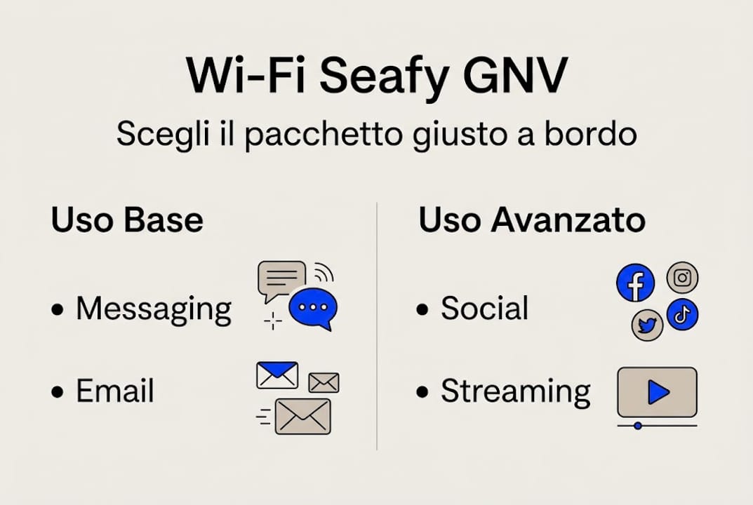 Panoramica sintetica dei pacchetti Wi-Fi GNV