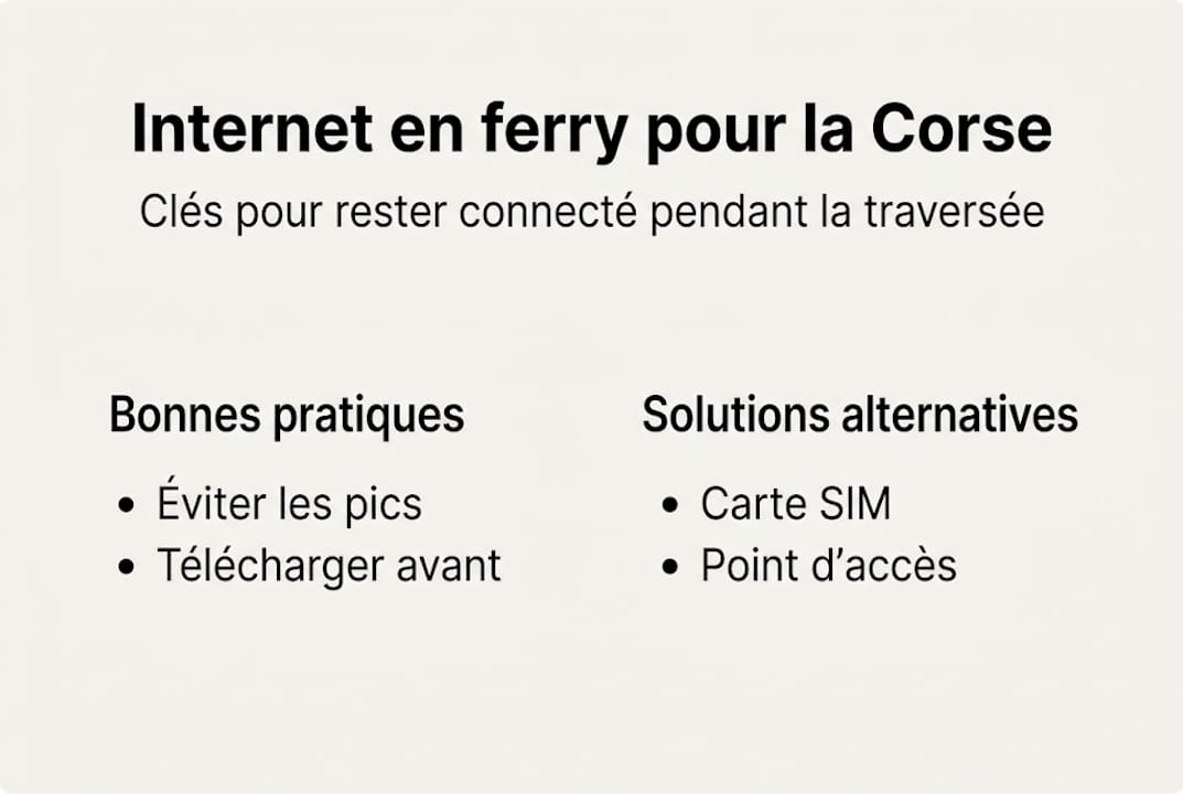 Internet à bord des ferries pour la Corse : astuces et solutions pour rester connecté