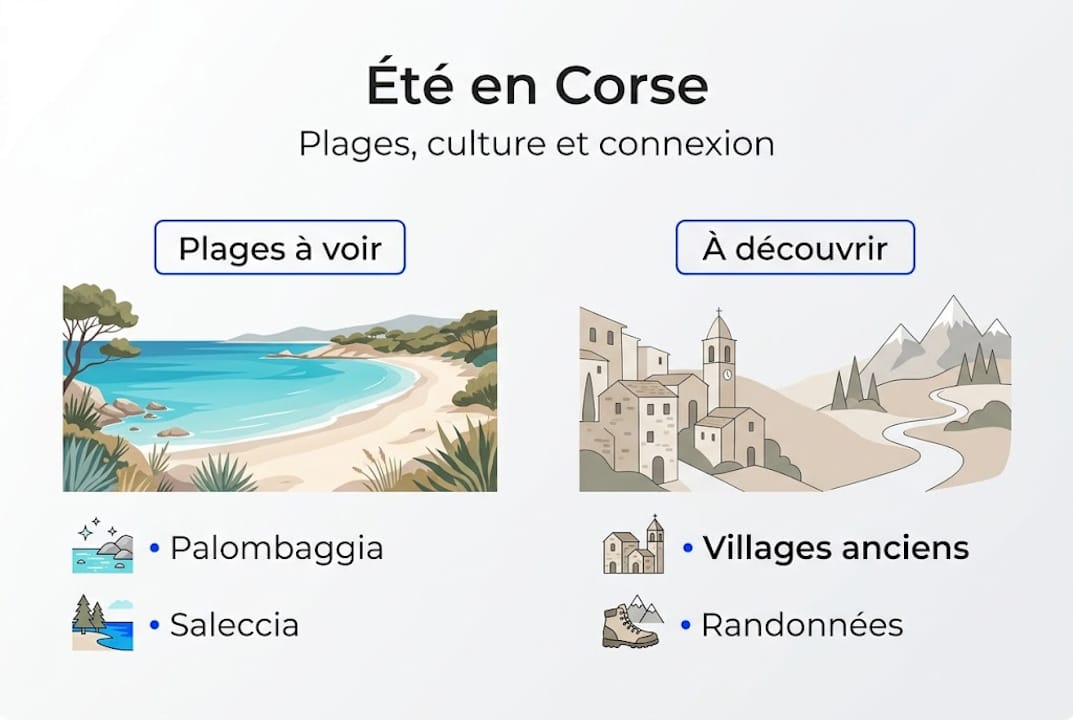 Les incontournables de l’été en Corse : l’infographie des activités à ne pas manquer