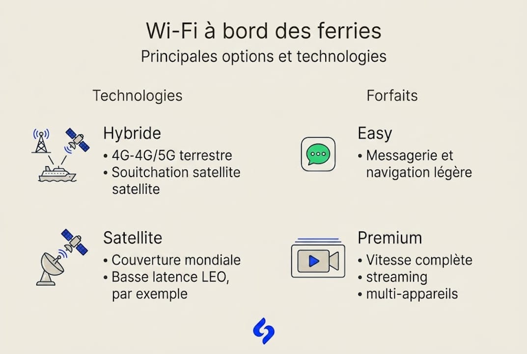 Panorama des solutions et innovations Wi-Fi à bord des ferries