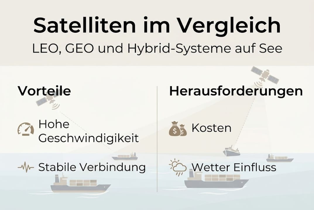 Infografik: Satelliten im Vergleich – Chancen und Herausforderungen auf einen Blick