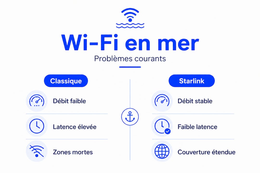 Infographie : Wi-Fi traditionnel ou Starlink, quelles différences ?