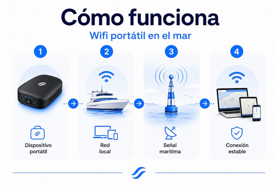 Infografía: ¿Cómo funciona el wifi portátil en alta mar?