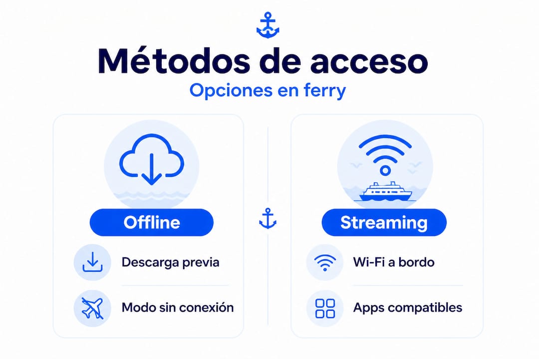 Infografía: formas prácticas de disfrutar tus podcasts mientras viajas en ferry
