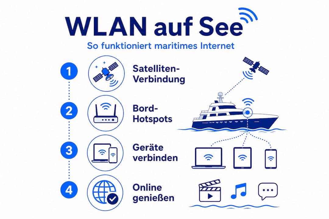 So funktioniert das Internet an Bord: Eine anschauliche Übersicht
