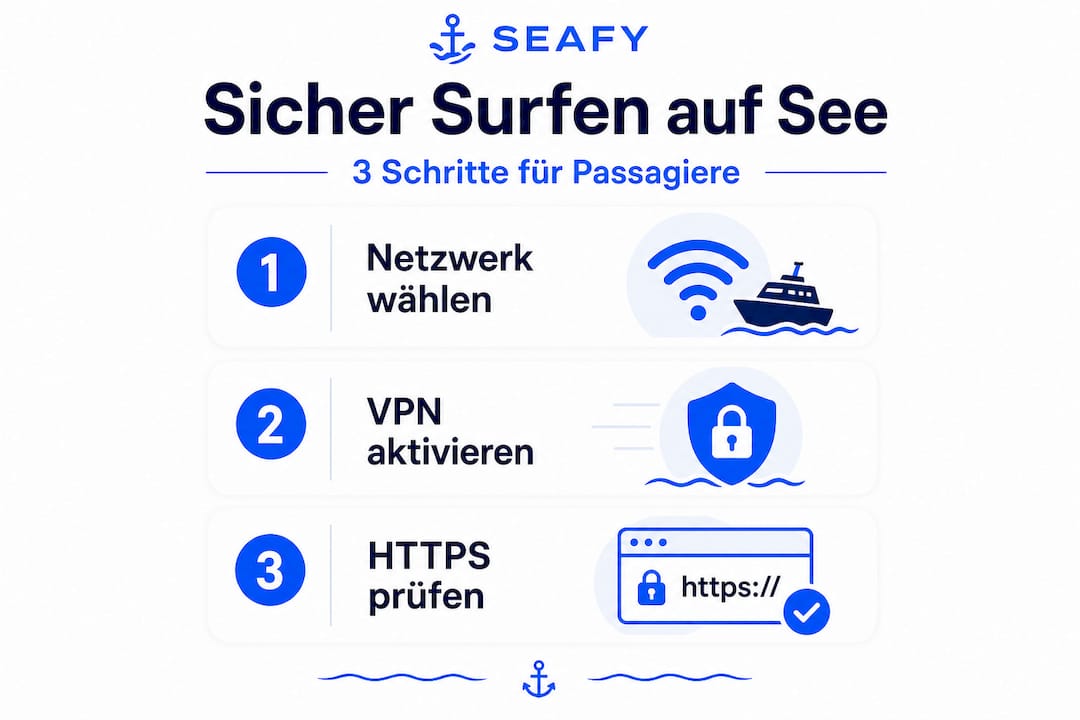 Grafik: So bleiben Sie auf dem Wasser sicher – die wichtigsten Schritte auf einen Blick