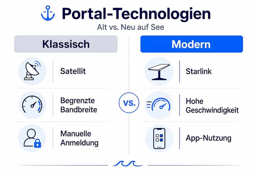 Infografik: Portale im Wandel – Ein Vergleich zwischen früher und heute