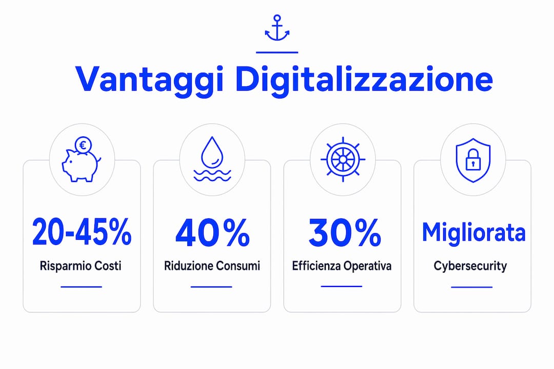Infografica: tutti i benefici della digitalizzazione della flotta navale