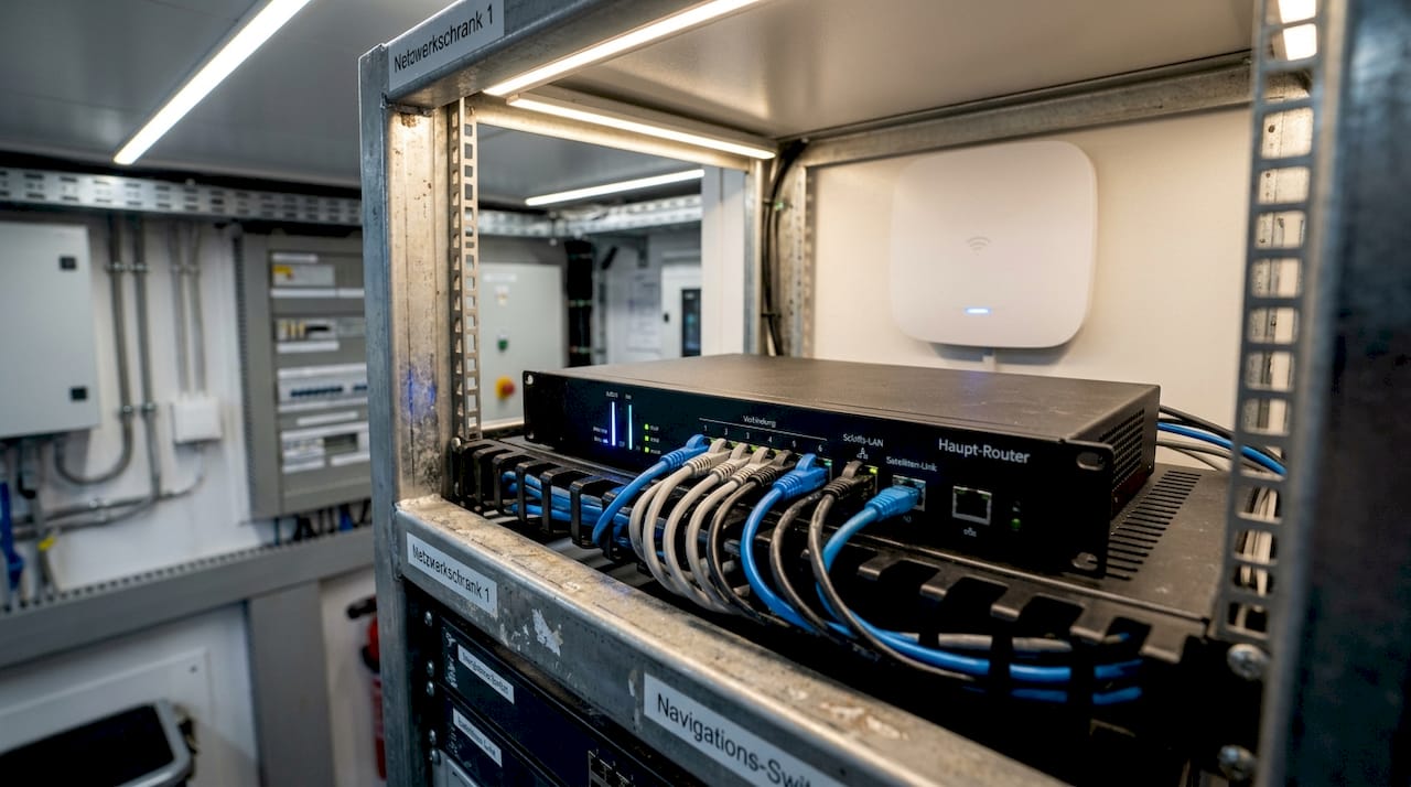 Versand von Netzwerktechnik und Einrichtung von Routern