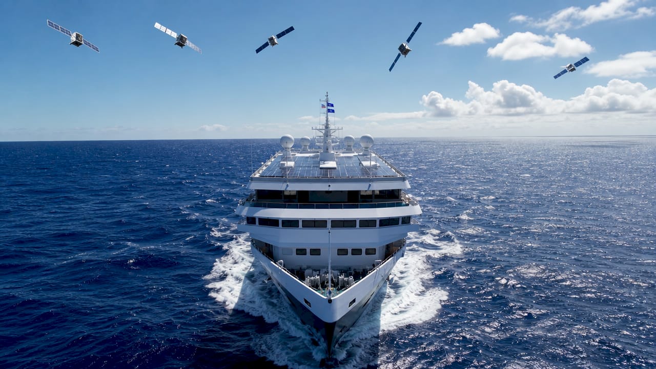 Crociera a bordo di una nave dotata di connessione internet veloce grazie ai satelliti Starlink in orbita bassa