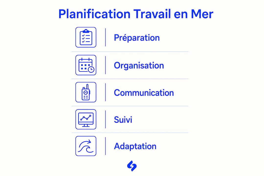 Infographie : les grandes étapes pour organiser une mission en mer