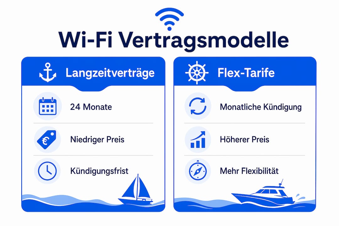 Übersichtsgrafik: Die wichtigsten WLAN-Tarifmodelle im direkten Vergleich