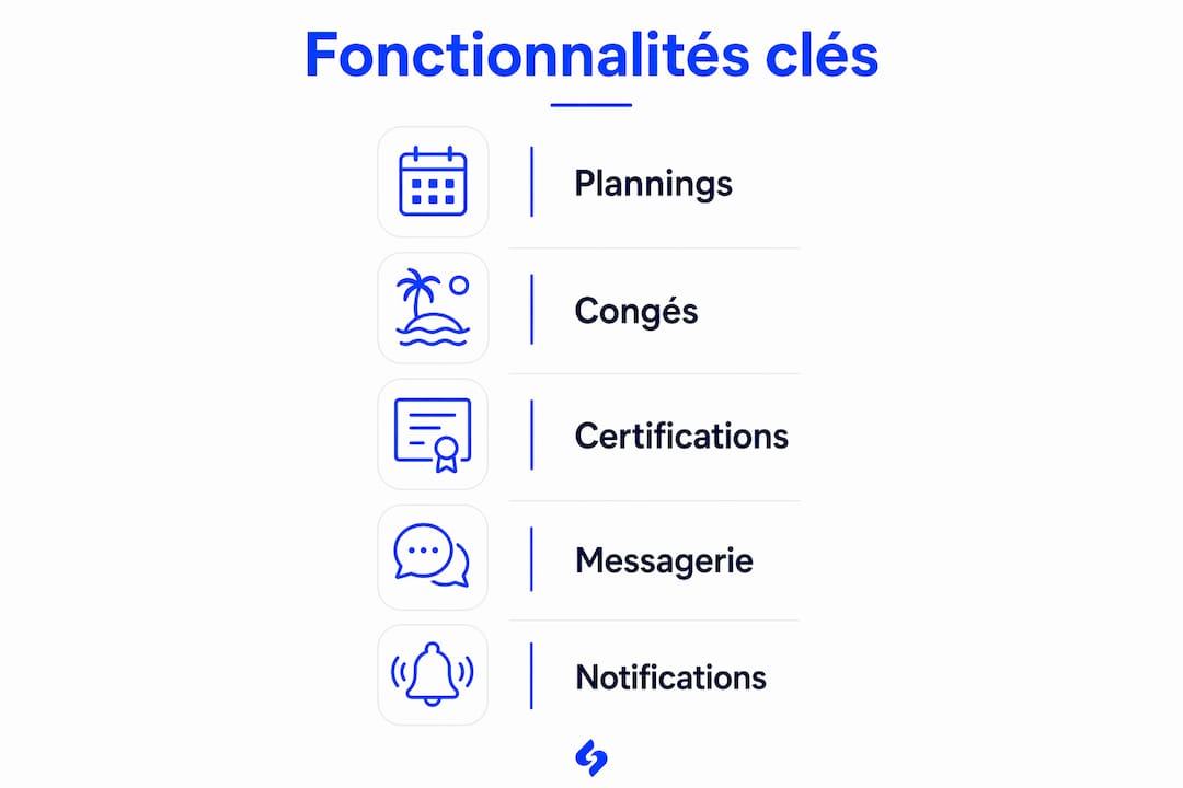 Découvrez en un coup d’œil les principales fonctionnalités du portail Crew grâce à notre infographie.
