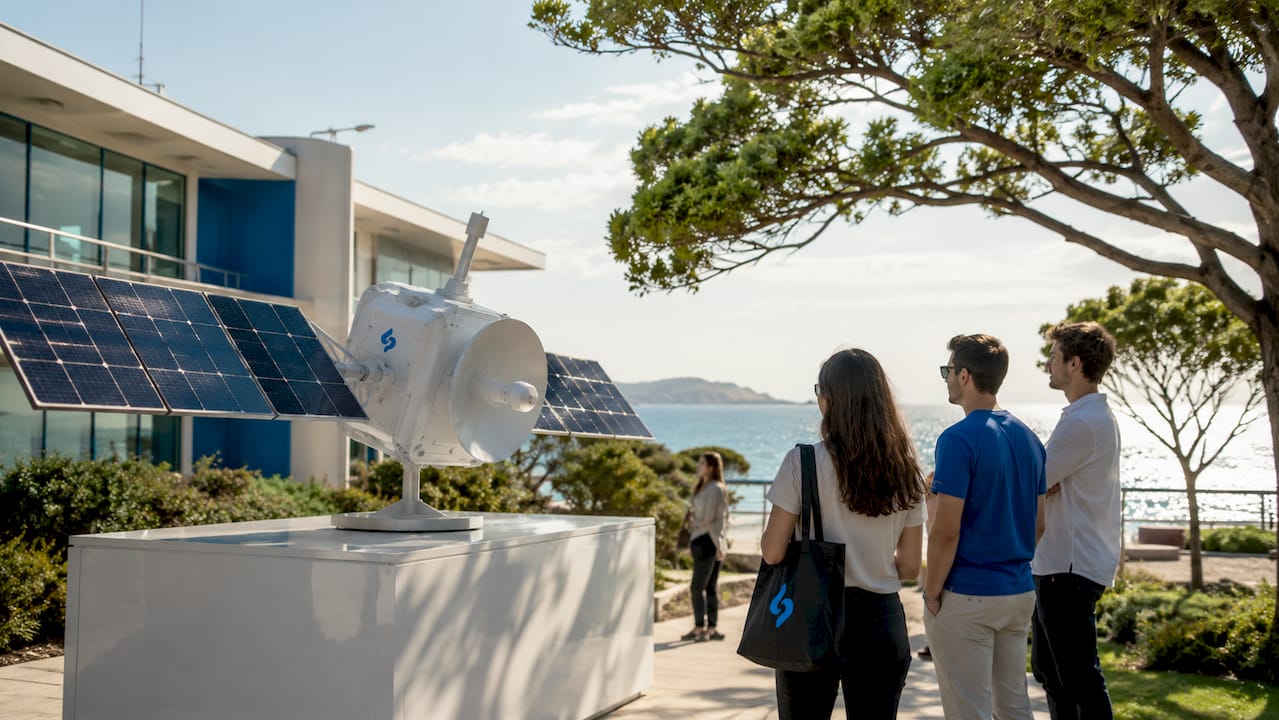 Centre de recherche marine doté d’un modèle satellite
